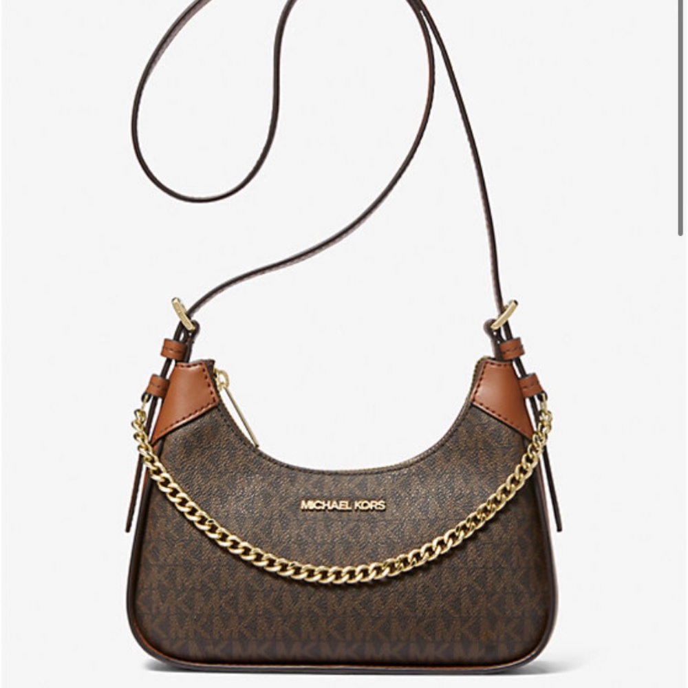 New Michael Kors Wilma Small Signature Logo Crossbody Bag
